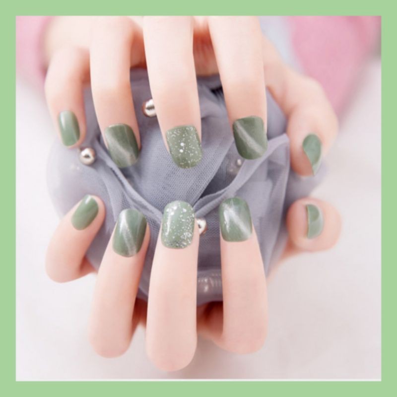 bộ 24 móng tay giả kèm keo