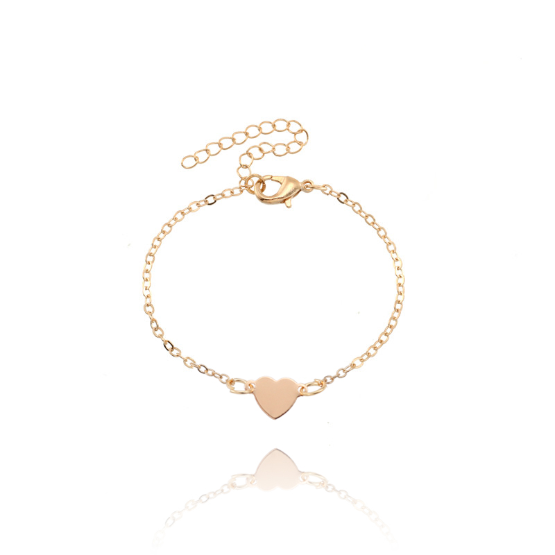 Pulseira Feminina De Metal Prata Simples Tendência Jóias Sexy Da Moda Coreana Para Presentes Korean Fashion Simple Love Metal Silver Bracelet Women Girls Trend Sexy Jewelry Jewelry Gifts YR