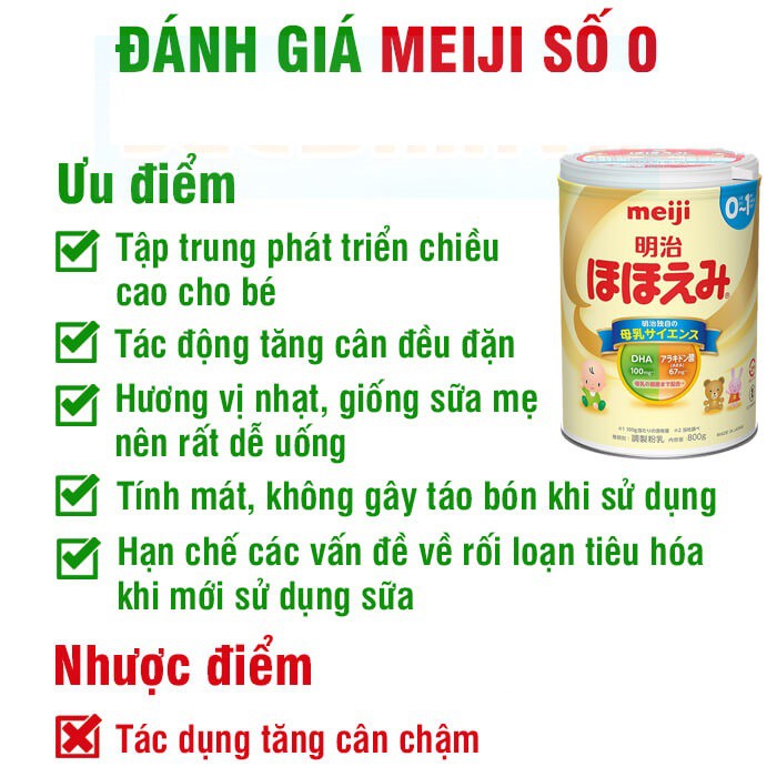 [MẪU 2021]Sữa MEIJI Nội Địa Nhật số 0(0-1) số 9(1-3) 800gam