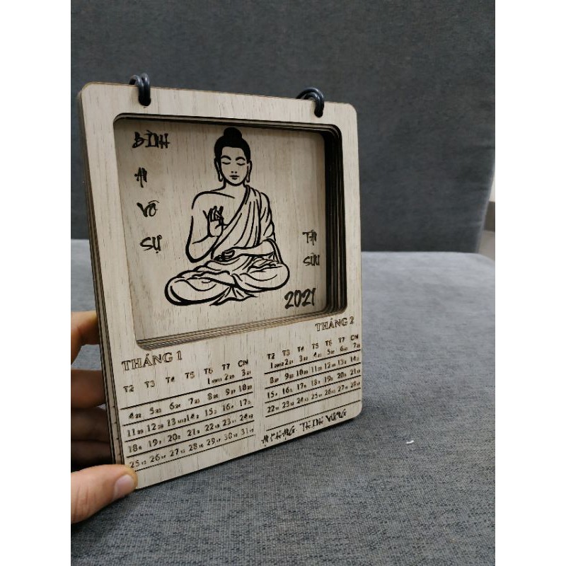 ✔️Lịch 2021|Lịch handmade độc đáo| Lịch gỗ để bàn| Kích thước 15x20cm