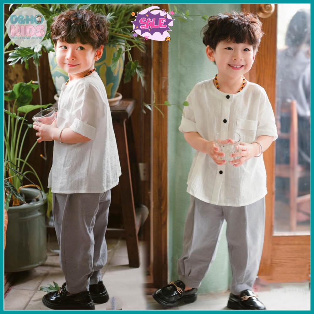 Bộ đồ bé trai hàn quốc , Quần áo bé trai hàn Quốc Chất Thô Muji