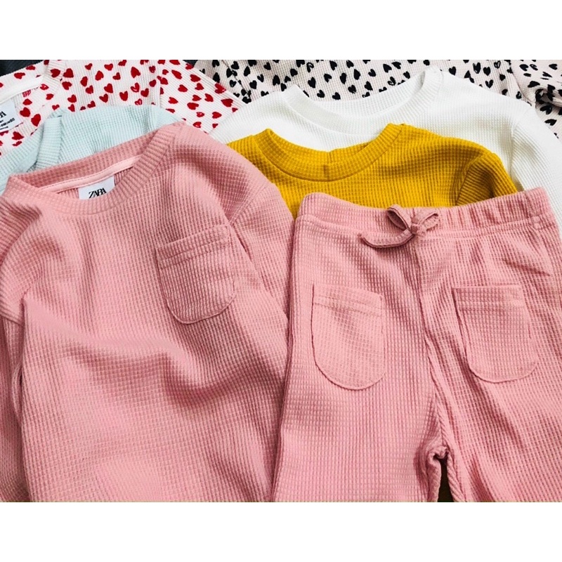 Bộ cotton len trơn Zara 10-20kg