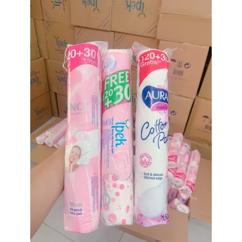 Bông tẩy trang cotton Ipek Klasik 150 miếng