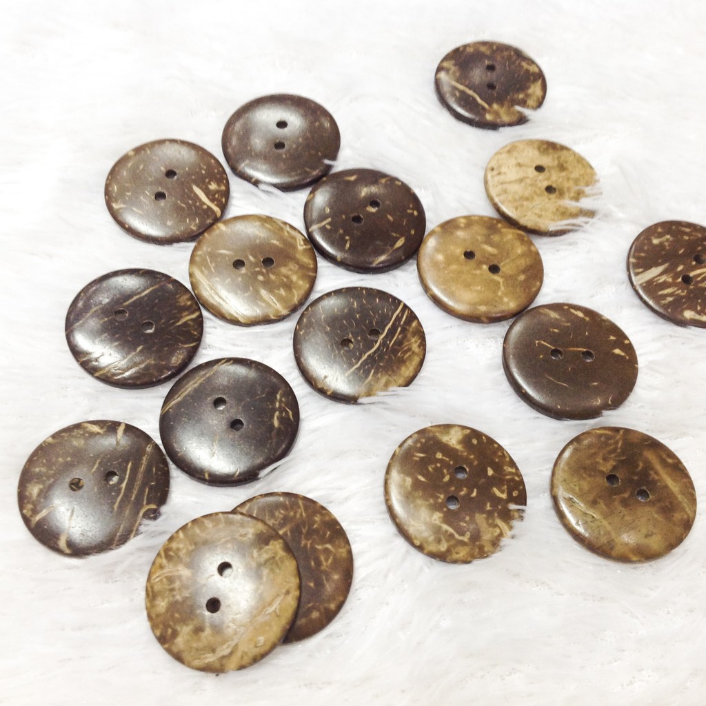 Cúc áo gỗ khuy nút dạ khoác size 2.5cm