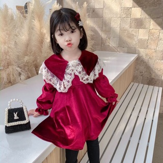 Váy nhung cho bé cực xinh ( kèm ảnh thật)