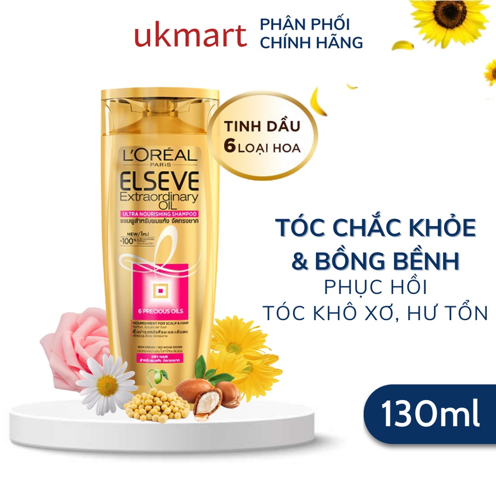 Dầu Gội L'Oréal Hỗ Trợ Phục Hồi Tóc Hư Tổn, Giúp Tóc Suôn Mượt L'Oreal Elseve 130ml