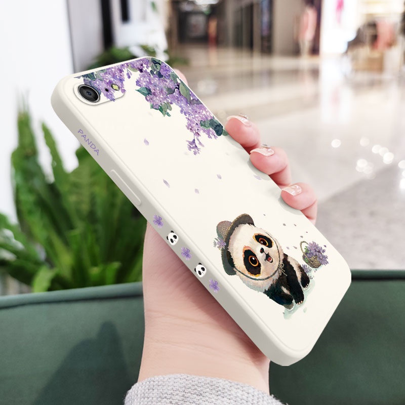 Ốp Điện Thoại Silicon Dẻo Họa Tiết Gấu Trúc Dễ Thương Cho IPhone 8 7 6 6S Plus SE 2020