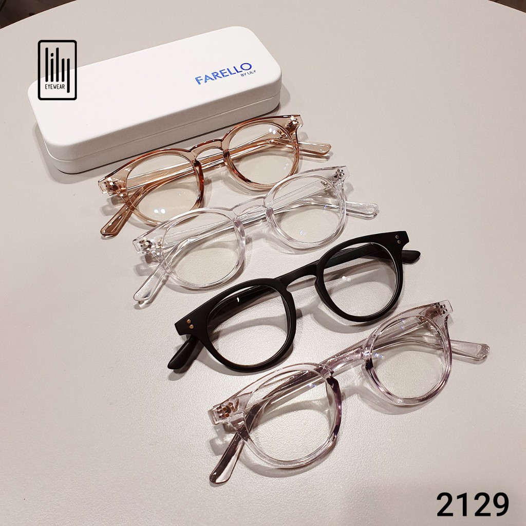  Gọng kính thời trang nam nữ mắt tròn giả cạn nhiều màu LILYEYEWEAR 2129 Milan