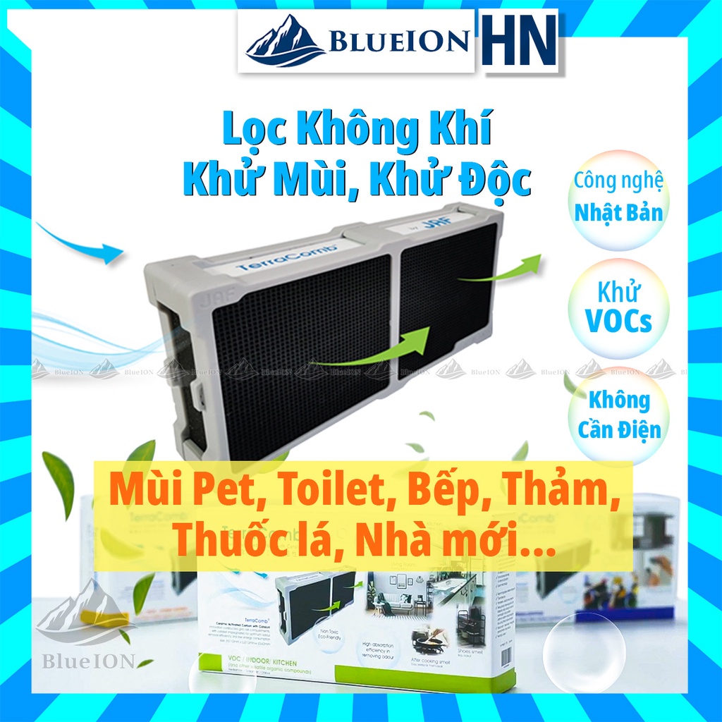 Bộ Lọc Carbon TERRACOMB Công Nghệ NHẬT BẢN - Lọc Không Khí, Khử Chất Độc VOCs, Khử Mùi Hôi Vật Nuôi, Mùi Nhà, Xe Mới