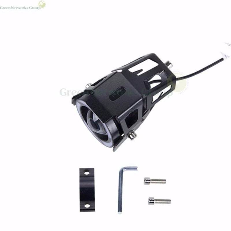 Bộ 3 đèn pha led U7 GreenNetworks ánh sáng đỏ+ Tặng cặp công tắc led