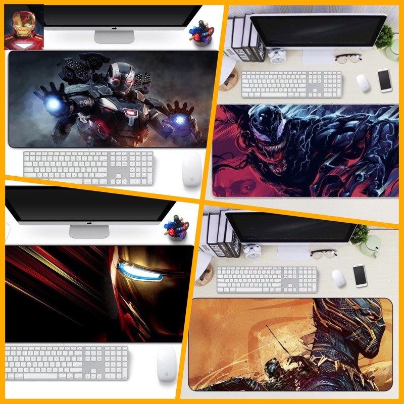(Lót Chuột marvel) Lót chuột, bàn di chuột game cỡ lớn 80x30,90x40cm loại dầy dặn giá rẻ