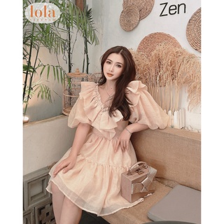 Đầm Baby Doll LOLA VIETNAM Tay Phồng Phong Cách Công Chúa Váy Nữ Xòe 2 Tầng Cổ Tim Bánh Bèo DA06