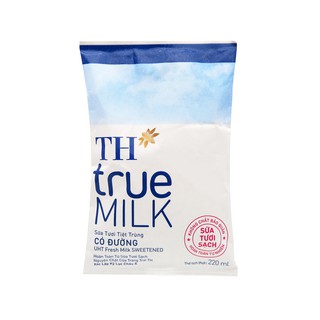 Sữa tươi tiệt trùng TH CÓ ĐƯỜNG BỊCH 220ML