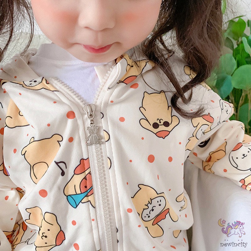 Áo khoác có mũ trùm ấm áp thời trang xuân thu phong cách Hàn Quốc dành cho trẻ em