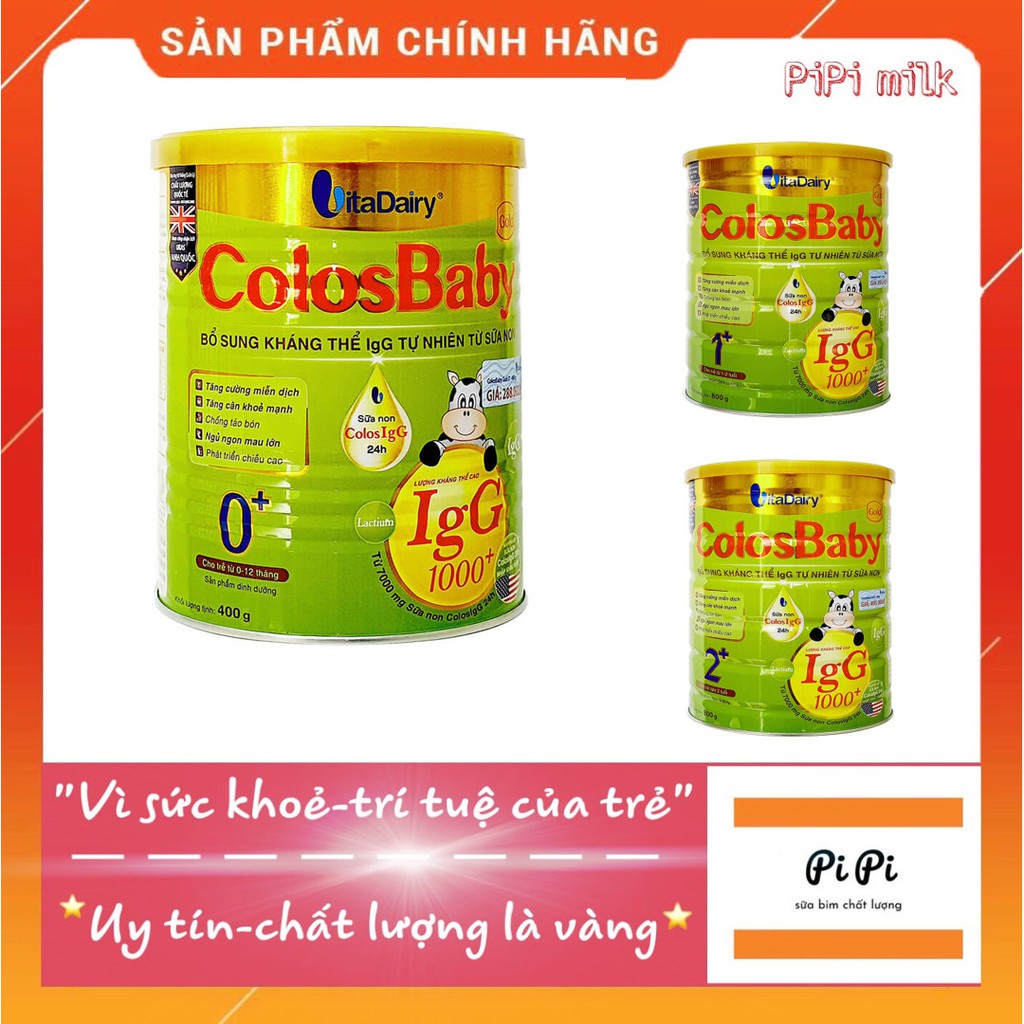 Sữa bột Colosbaby Gold 1000 IgG 0+,1+,2+ (800G) (Sữa Non) (Chính Hãng)