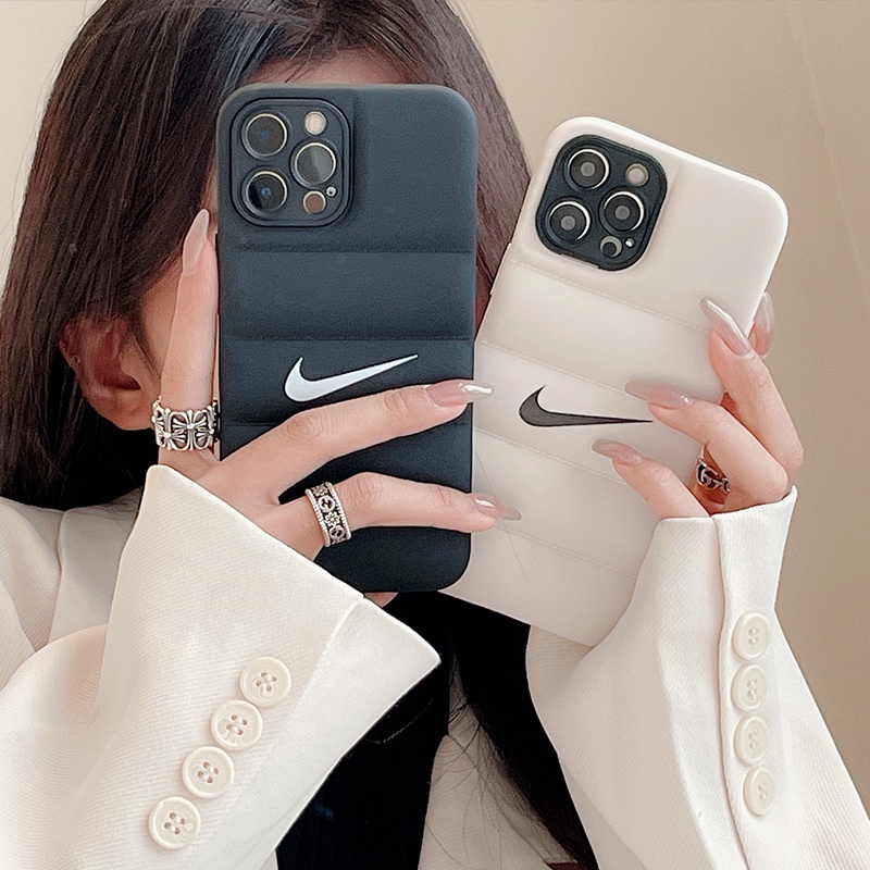 Ốp Điện Thoại Mềm Chống Sốc Hình Lông Vũ Nike 3D Cho iPhone 15 14 13 12 11 Pro MAX X XS MAX XR 7 8 Plus