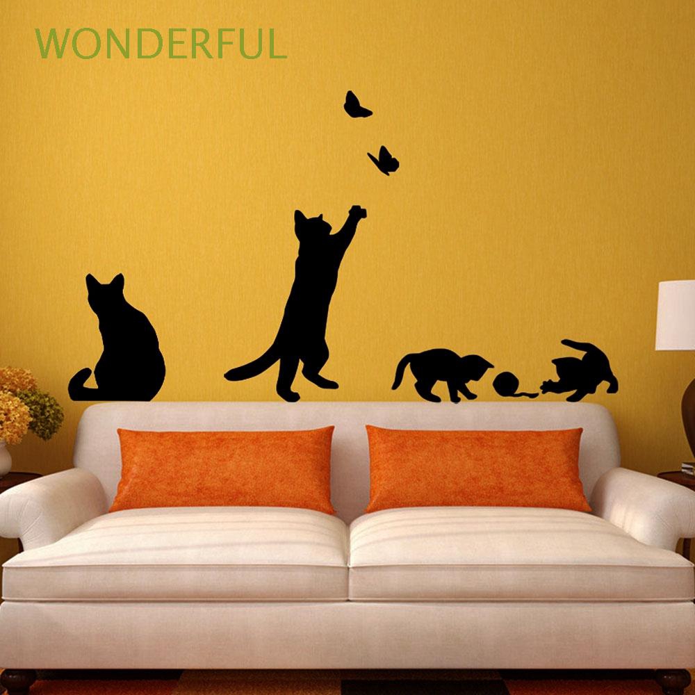 Miếng dán trang trí tường họa tiết chú mèo xinh xắn
