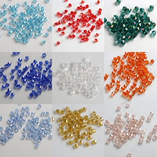 Set 100 hạt pha lê 4mm nhiều màu sắc dùng làm trang sức
