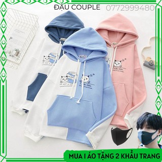 Hoodie ❤️ Áo Khoác Nỉ Hoodie Mẫu Phối Túi CKN20 Có Mũ Dạng Chui Form Rộng Unisex Cho Nam và Nữ May Chần Bông Dày Đẹp