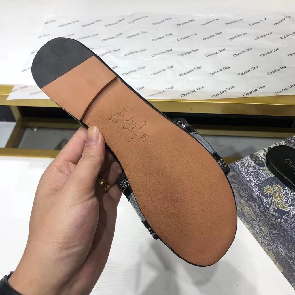 #Sandal Đế Bệt Thêu Họa Tiết Chất Liệu Cotton Dành Cho Nữ