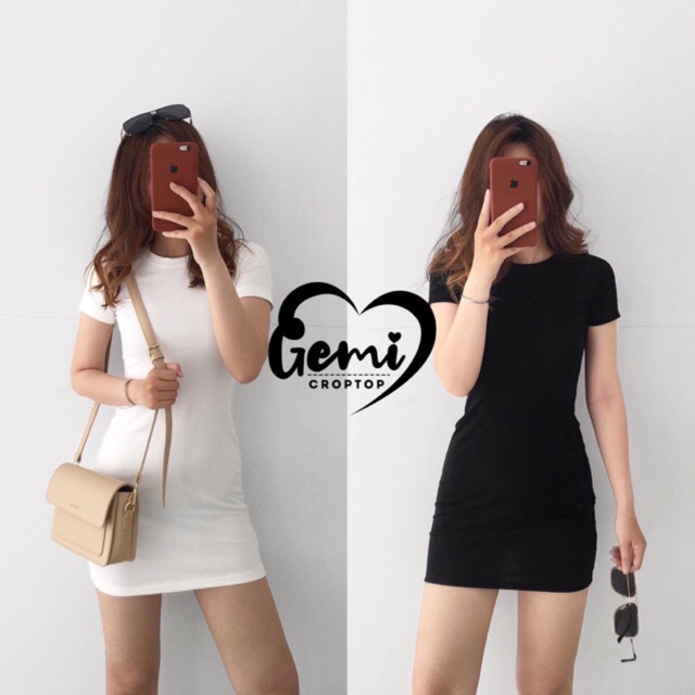 VÁY BODY BASIC TAY NGẮN [GEMI SHOP]