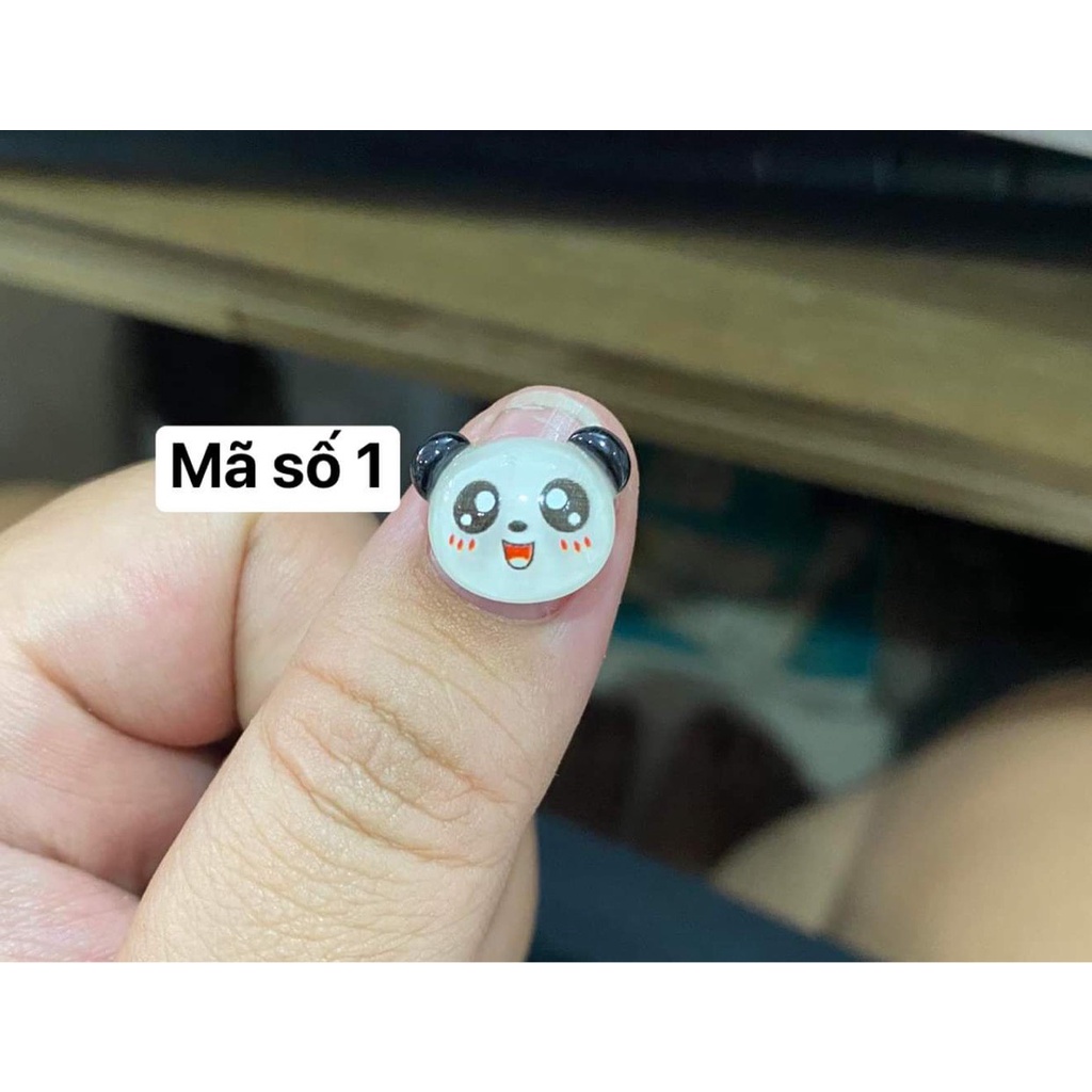 Set 10 chamr hình gấu Panda 01