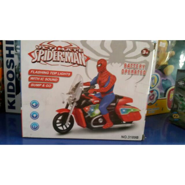 đồ chơi Siêu nhân người nhện Spider Man lái xe moto đua thể thao