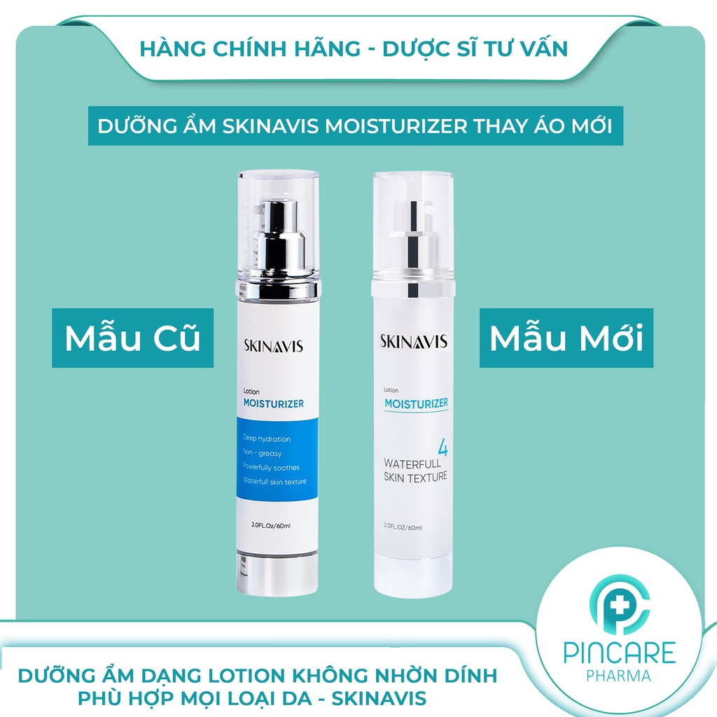 Dưỡng ẩm cho da dầu mụn Skinavis Moisturizer Lotion 60ml  - Hàng chính hãng - Nhà thuốc PinCare