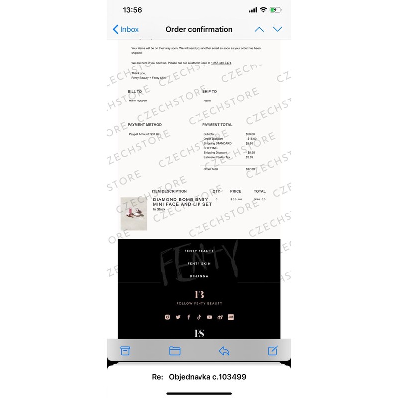 Set trang điểm Fenty Diamond Bomb Baby Mini Lip Gloss & Highlighter | BigBuy360 - bigbuy360.vn