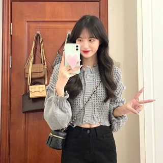 Áo khoác len tay bồng