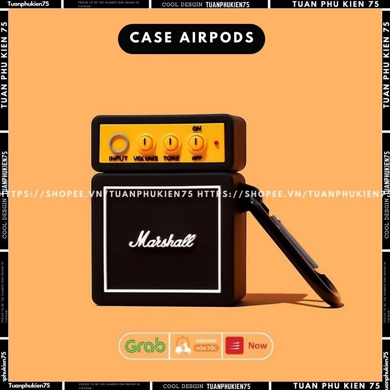 Airpods Case ⚡ Freeship ⚡ LOA MARSHALL Case Tai Nghe Không Dây Airpods 1/2/i12/PRO - VipStore89