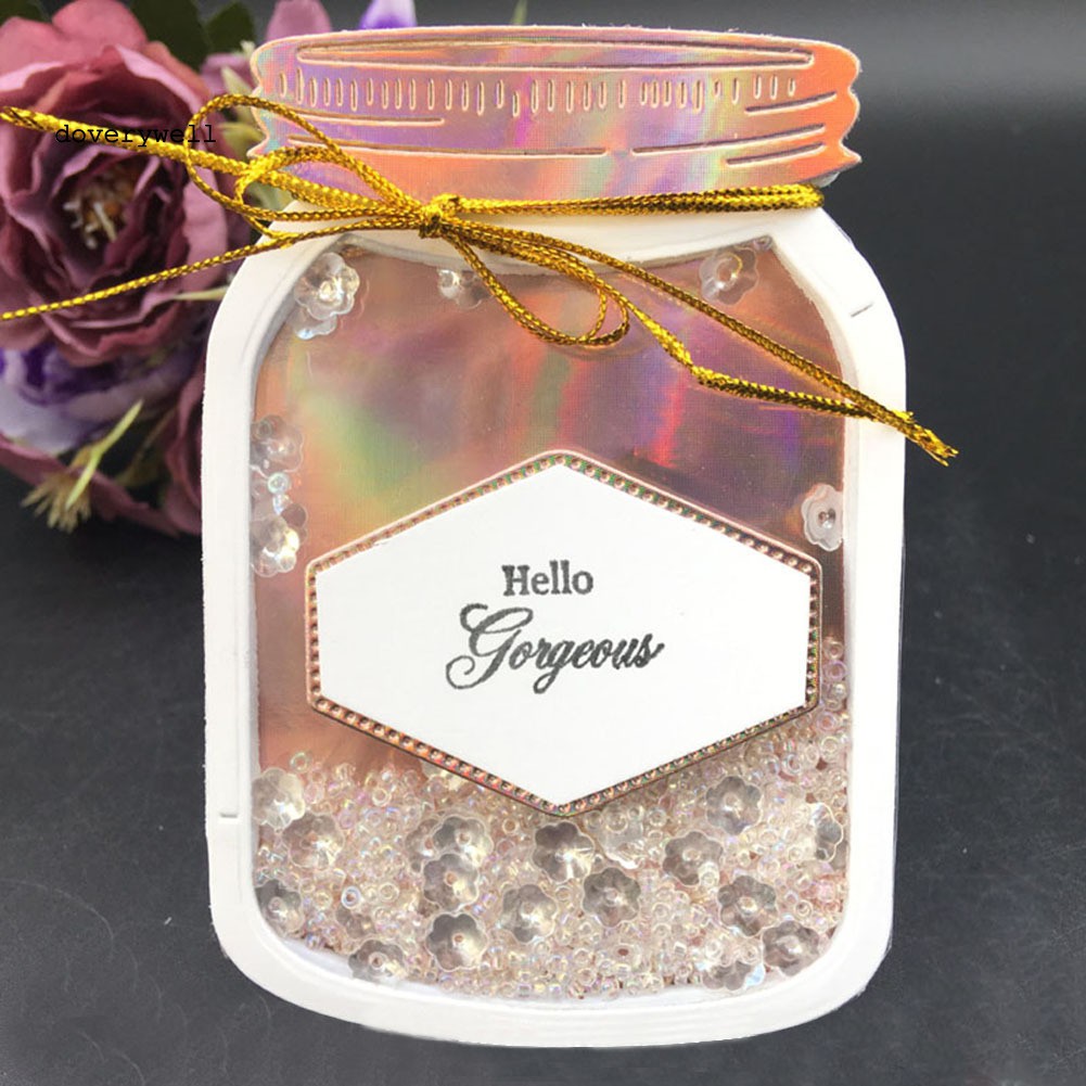 Khuôn Cắt Giấy Làm Từ Kim Loại Hình Lọ Đựng Kẹo