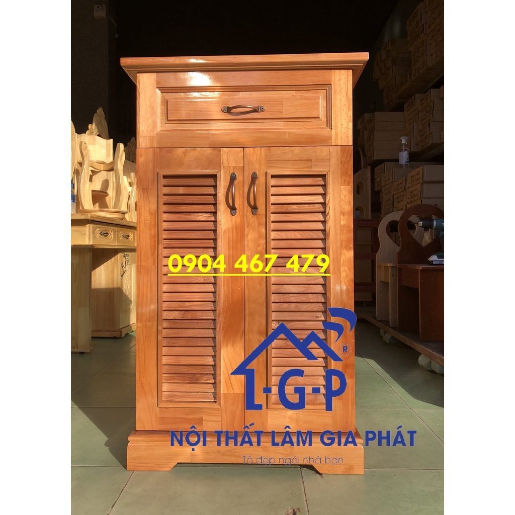 TỦ GIÀY DÉP GỖ THỔNG RỘNG 60 CM MÀU NÂU VÀ VÀNG MỠ MỚI