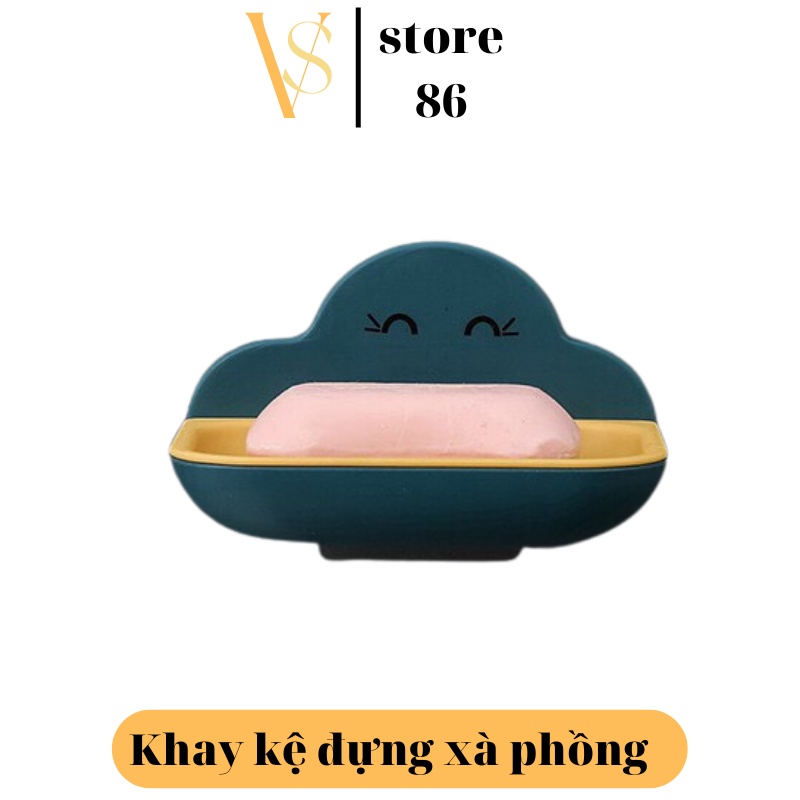 Khay Đựng Xà Phòng Hình Đám Mây ,Gía Đỡ Xà Bông Thiết Kế 2 Lớp Thông Minh Dễ Thương ,Tiện Lợi