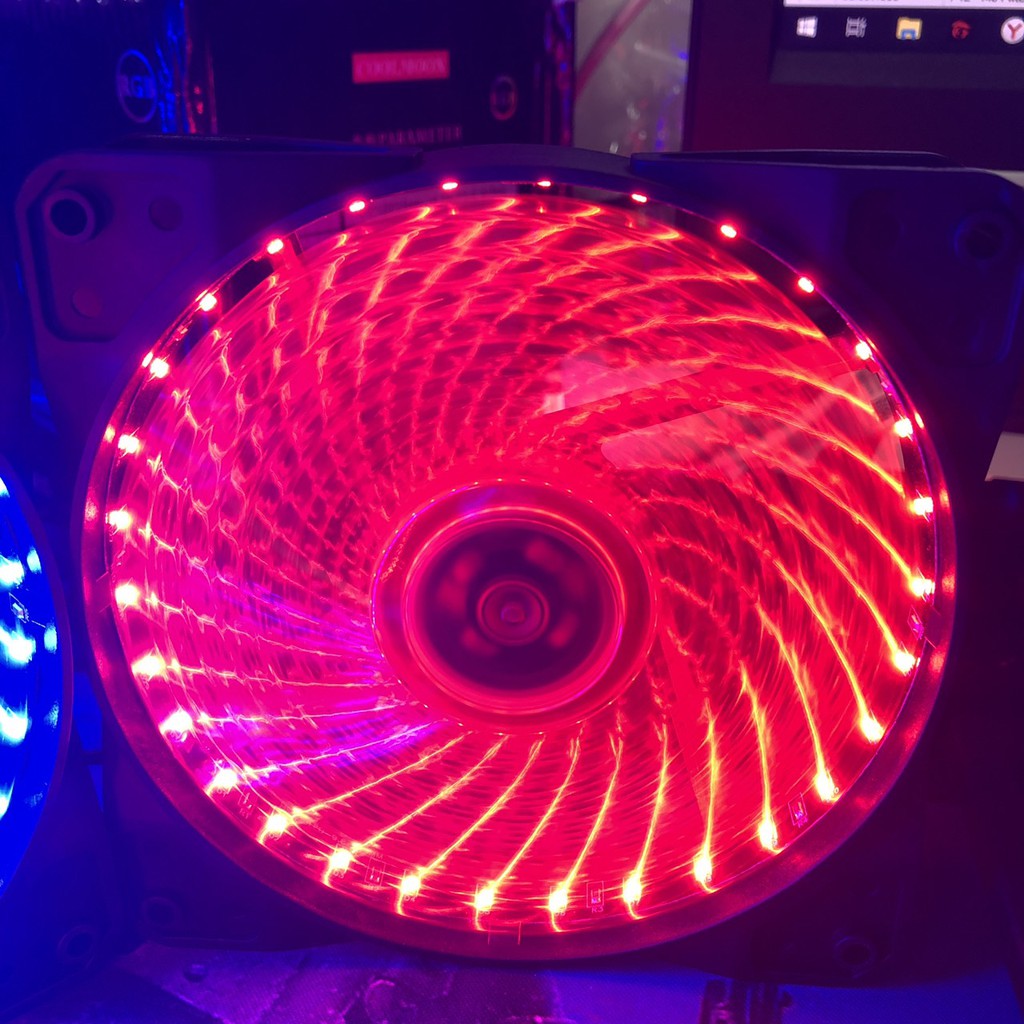 Fan case đèn màu 33 bóng led chống rung, fan đèn led, fan case coller master