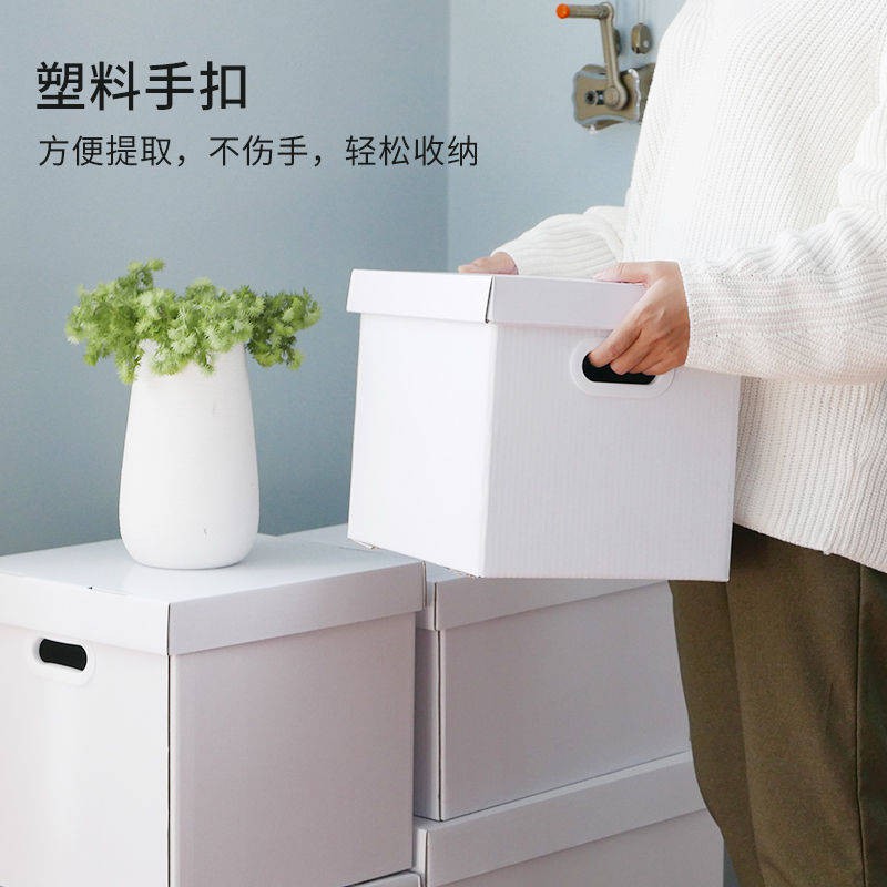 hộp giấy gói hàng Kho lưu trữ màu trắng với nắp thùng carton có thể gập lại