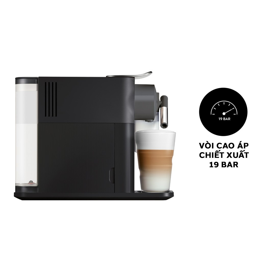 [Mã ELHADEV giảm 4% đơn 300K] Máy pha cà phê Nespresso Lattissima One Đen