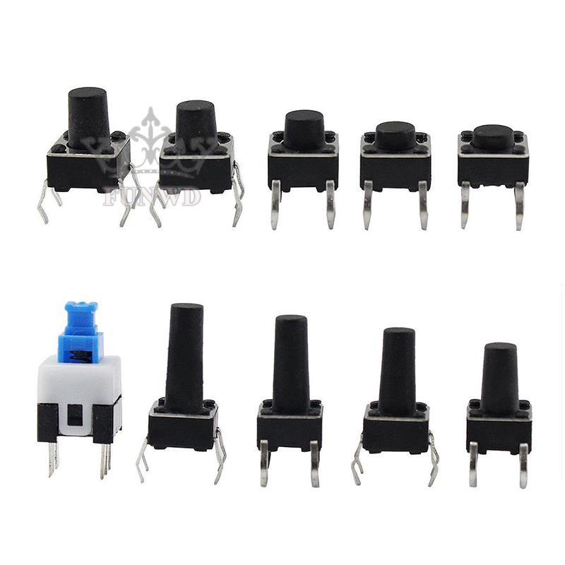 Set 10 Công Tắc Ấn Nút 4.3mm-14mm Đa Dụng Chất Lượng Cao