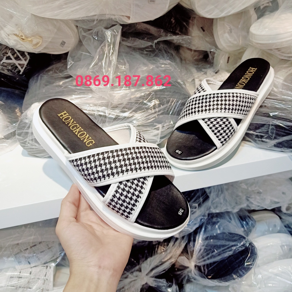 Dép Bánh Mì Dép Nữ Quai Chéo Nhiều Mầu Đế Pu 3P Siêu Nhẹ Cực Êm Tôn Dáng Trẻ Trung Kèm Video Ảnh Thật
