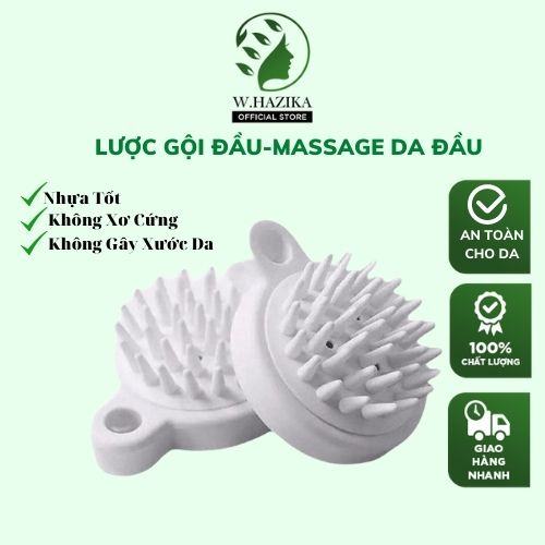 Lược Gội Đầu Từ Silicon Cao Cấp Made in Nhật Bản HLGĐ01 Giúp Massage Đầu Giảm Stress Ngăn Rụng Tóc Và Giúp Mọc Tóc