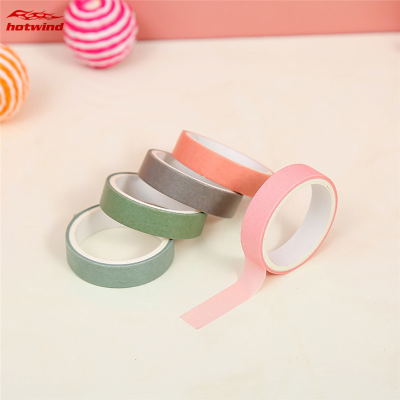 Bộ 5 Cuộn Băng Dính Nhiều Màu Trang Trí Sổ Lưu Niệm Tiện Dụng