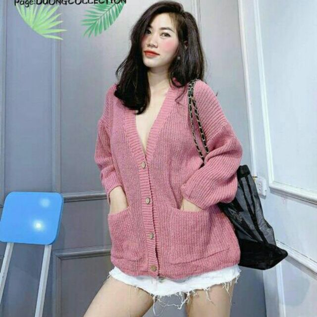 ÁO KHOÁC LEN CADIGAN / CARDIGAN KHUY GỖ