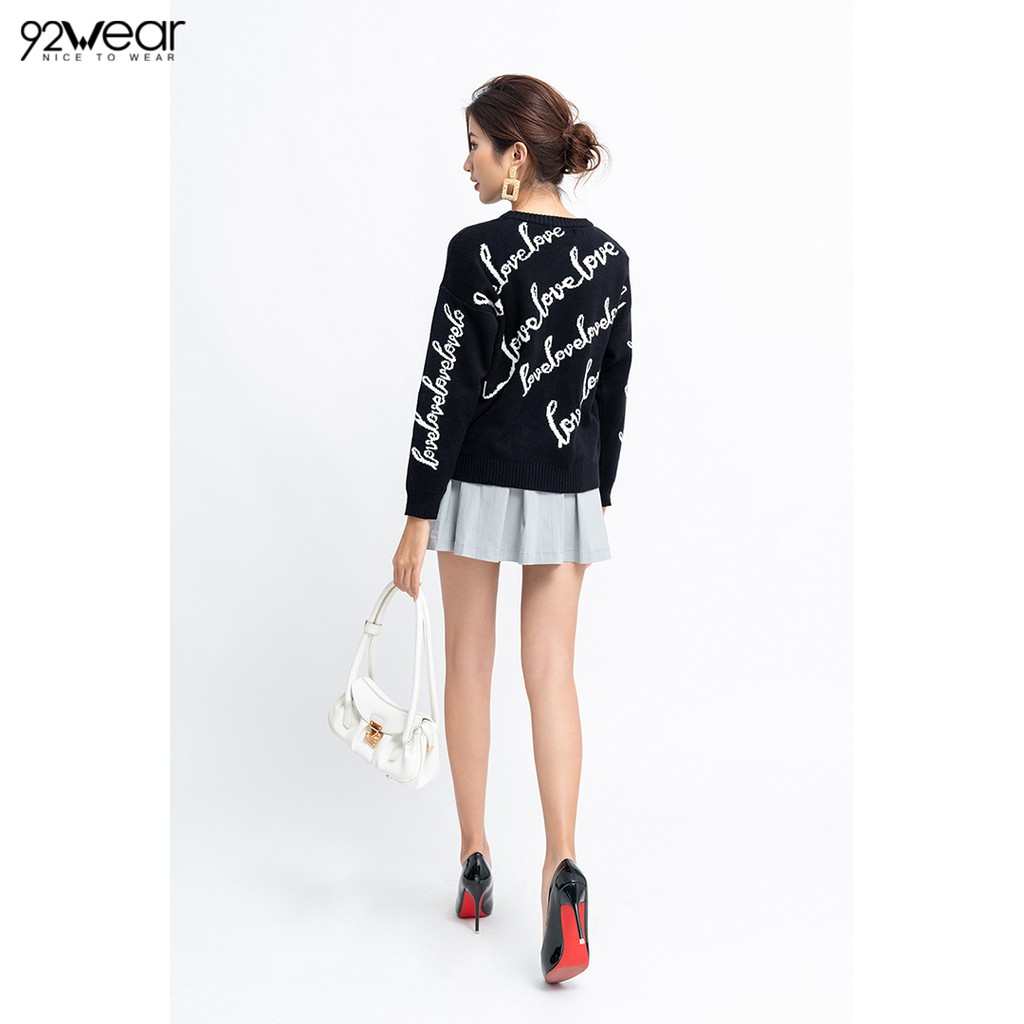 Chân váy chữ A ngắn 92WEAR đủ màu, đủ size, xếp ly JXN0002 | BigBuy360 - bigbuy360.vn