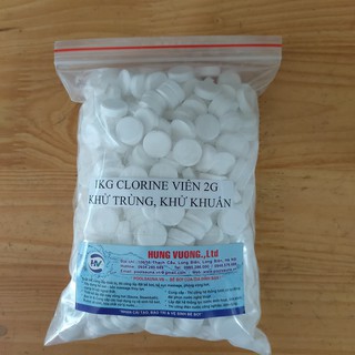 Clorine dạng viên 2gam - 1kg Hóa chất Clorine dạng viên xử lý nước bể bơi - Clo viên