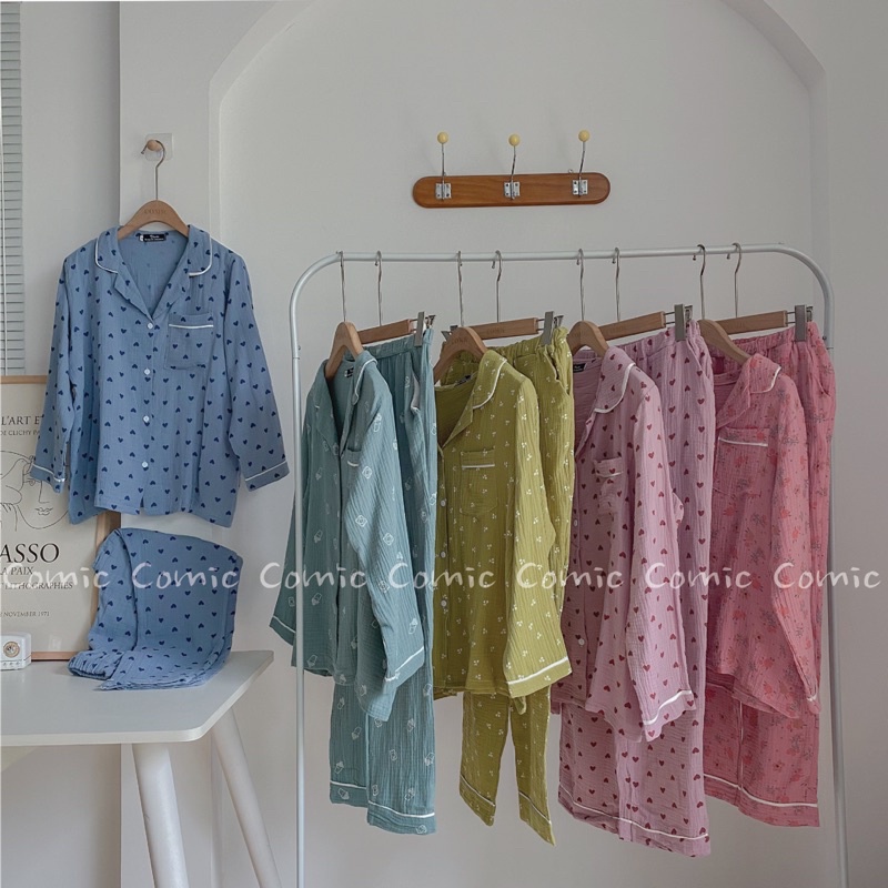 Pijama muslin COMIC - tay dài quần dài | BigBuy360 - bigbuy360.vn