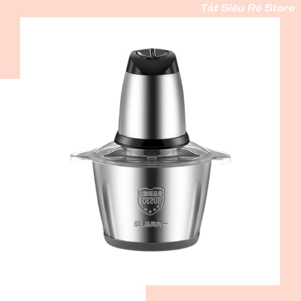 Máy xay thịt-máy say thịt cầm tay đa năng gia đình cối Inox 4 lưỡi đa năng,công suất 250W xay thịt,tỏi ớt, rau củ quả