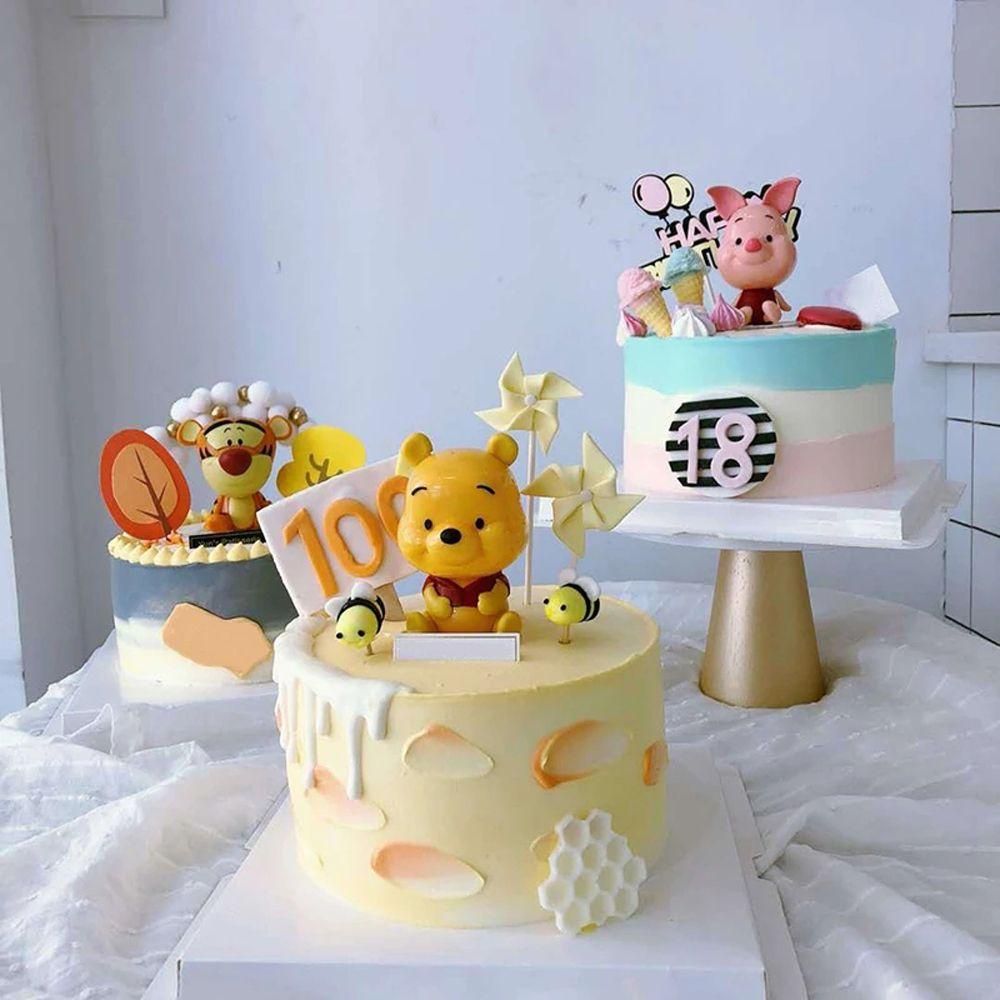 Mô Hình Nhân Vật Gấu Pooh Và Minnie REBUY1 Trang Trí Bánh Kem