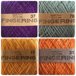 Sợi Fingering cotton Nhật bóng chập 4