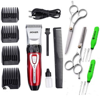 Tặng kèm bộ kéo cắt tỉa,Tông Đơ Cắt Tóc Gia Đình Chuyên Nghiệp Jichen JC-0817 nhiều tốc độ nhiều đầu thay thế