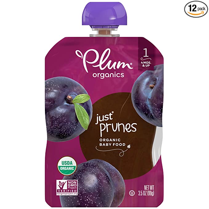 [MẪU MỚI] Mận đen nghiền hữu cơ,giàu chất xơ,ngừa táo bón Plum Organics cho bé từ 4 tháng (4 x 99g)